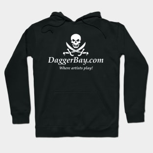 daggerBay.com white on black Hoodie